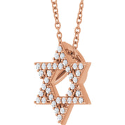 Star of David Diamond Necklace