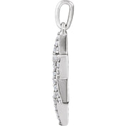 14K White Gold 3/8 CTW Natural Diamond Star of David Pendant