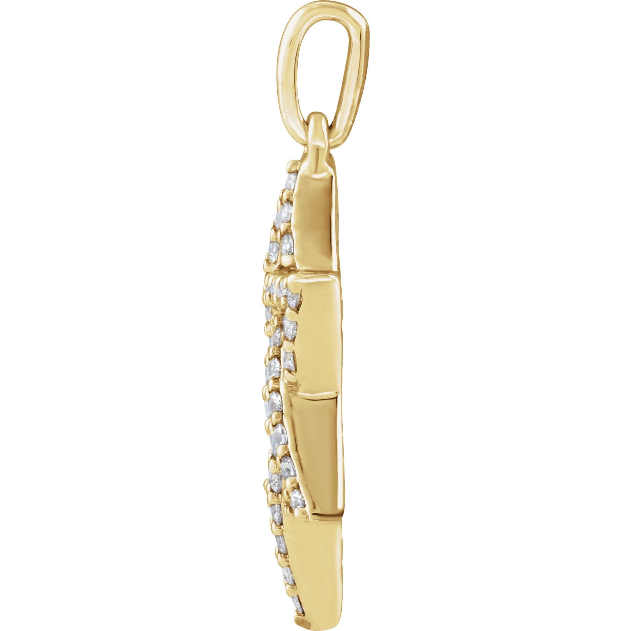 14K Yellow Gold 3/8 CTW Lab-Grown Diamond Star of David Pendant