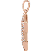 14K Rose Gold 3/8 CTW Lab-Grown Diamond Star of David Pendant