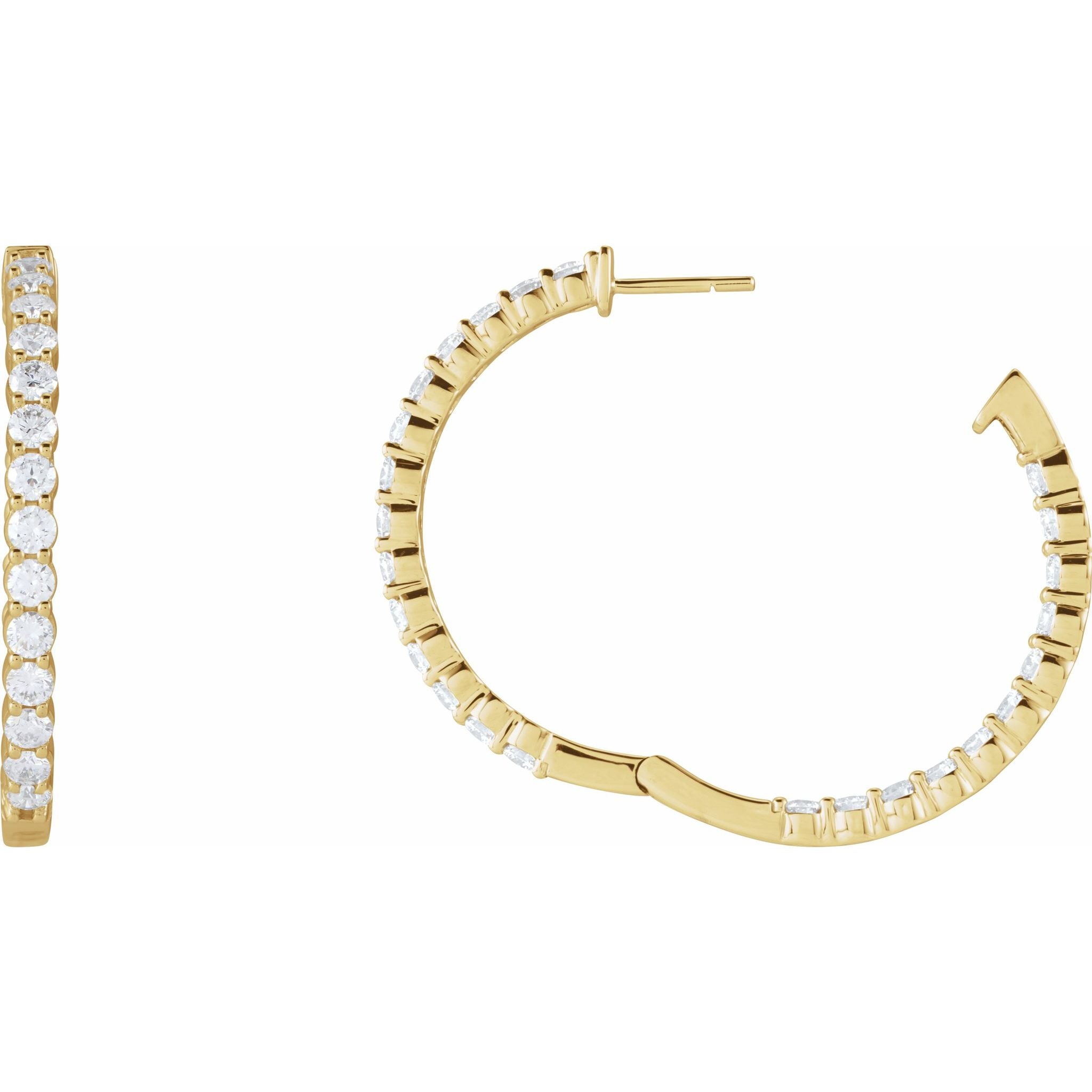 Diamond Hoop Earrings