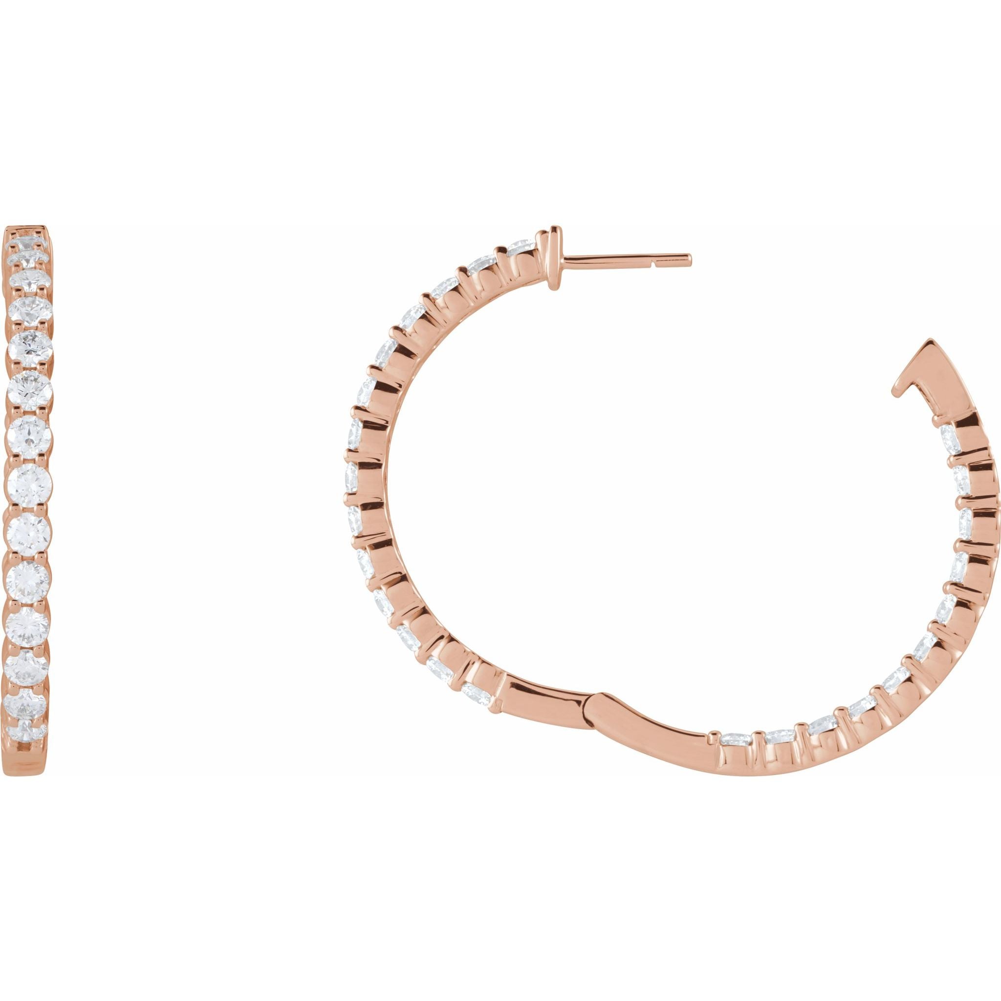 Diamond Hoop Earrings