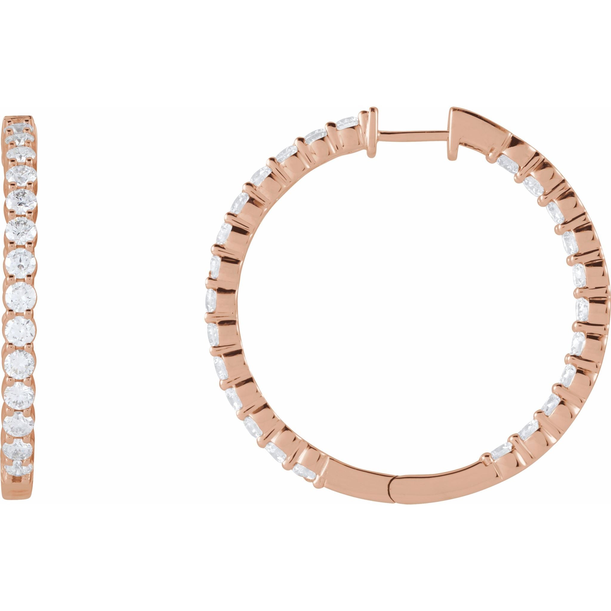 Diamond Hoop Earrings