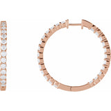Diamond Hoop Earrings
