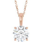 Diamond Solitare Necklace