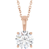Diamond Solitare Necklace