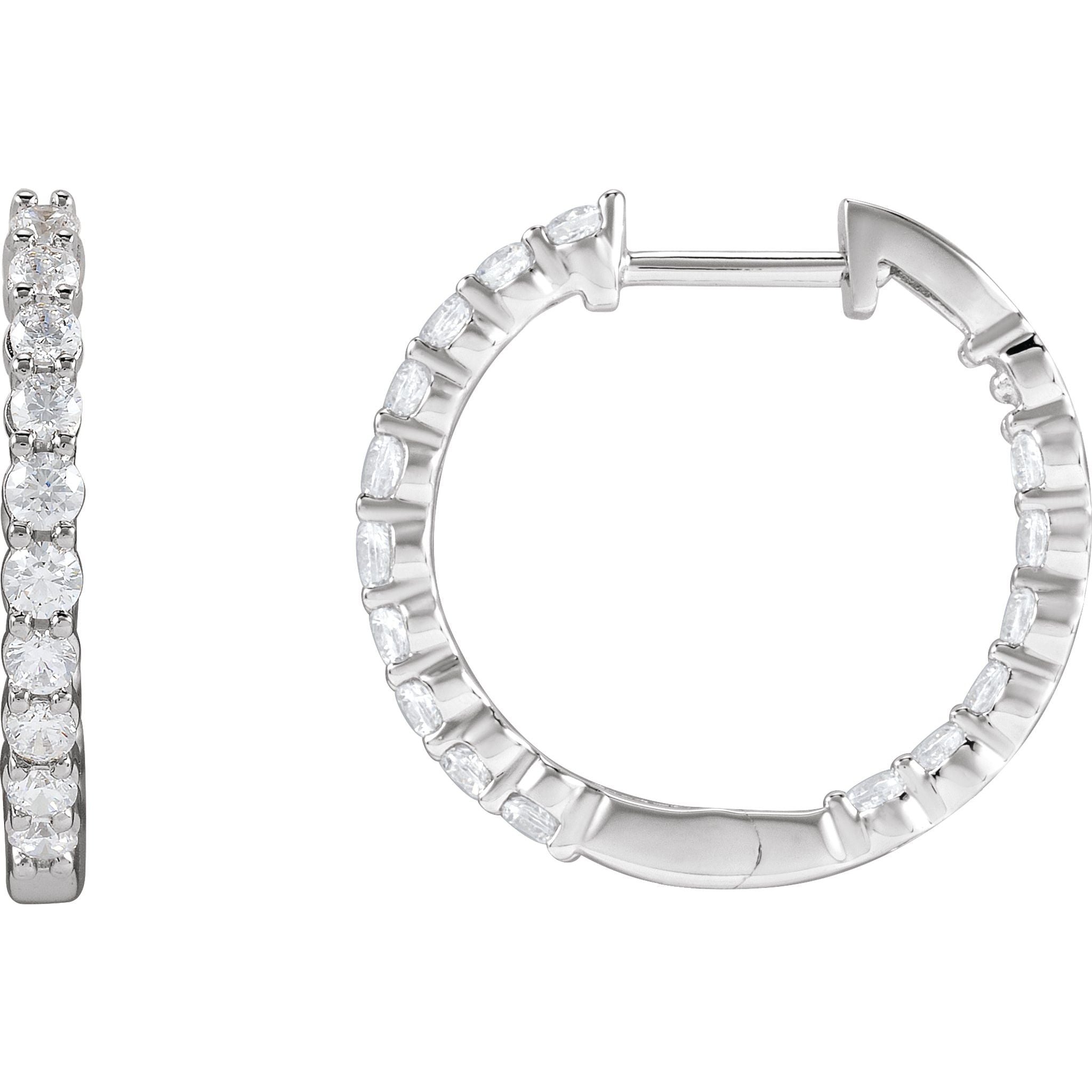 Diamond Hoop Earrings