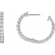 Diamond Hoop Earrings