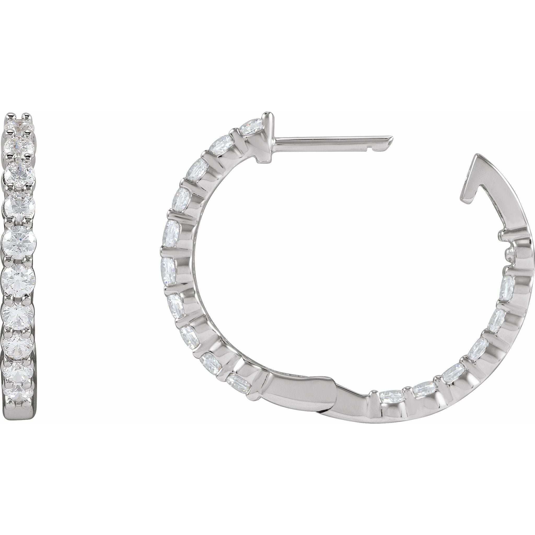 Diamond Hoop Earrings