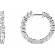 Diamond Hoop Earrings