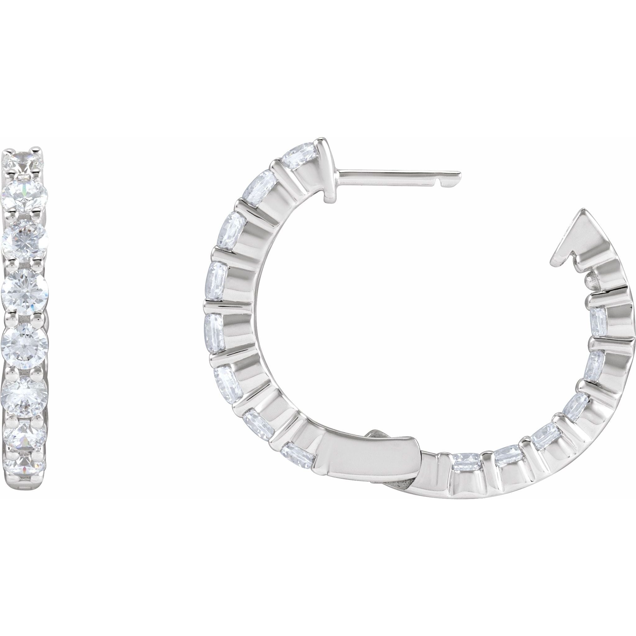 Diamond Hoop Earrings
