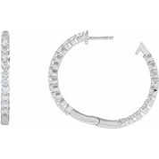 Diamond Hoop Earrings