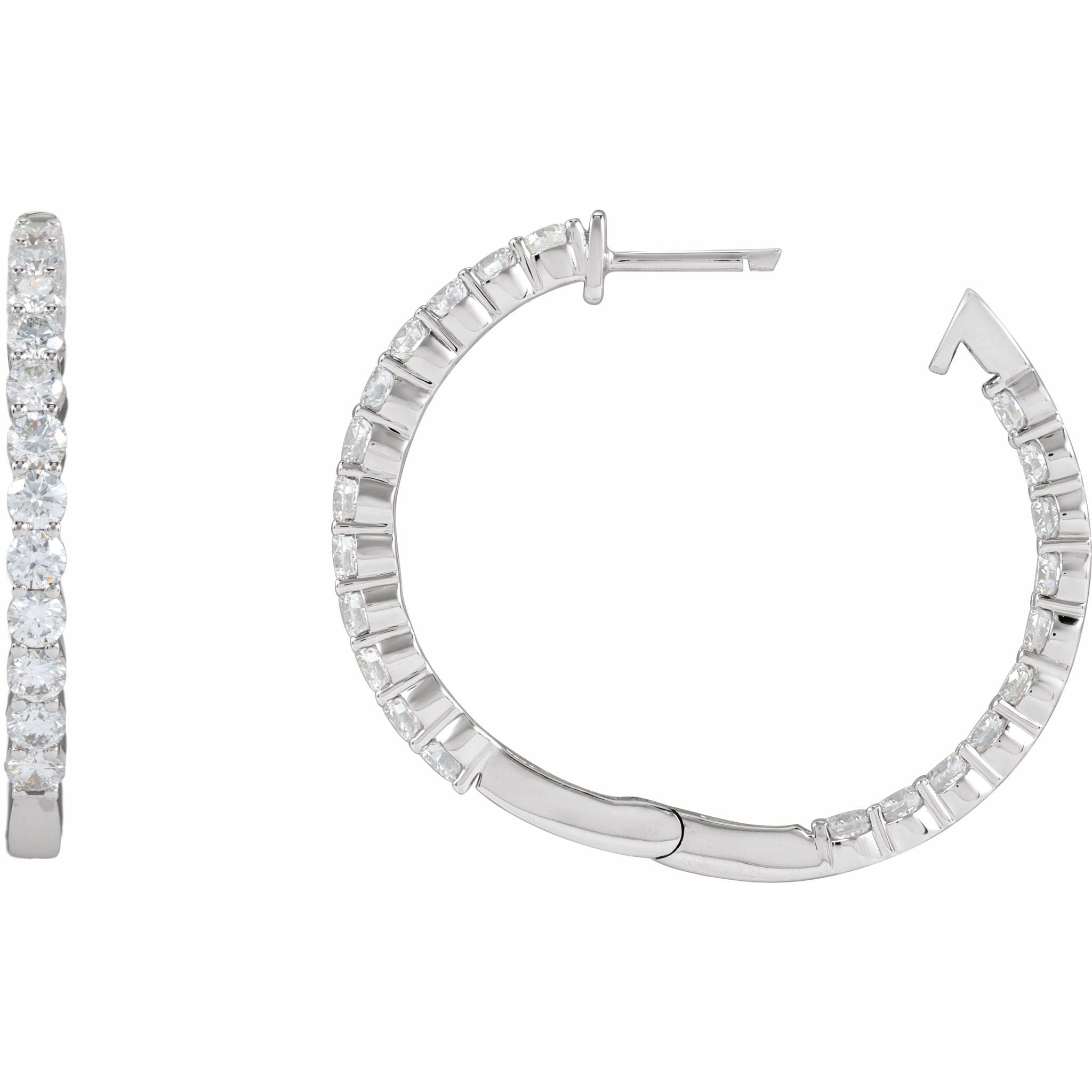 Diamond Hoop Earrings