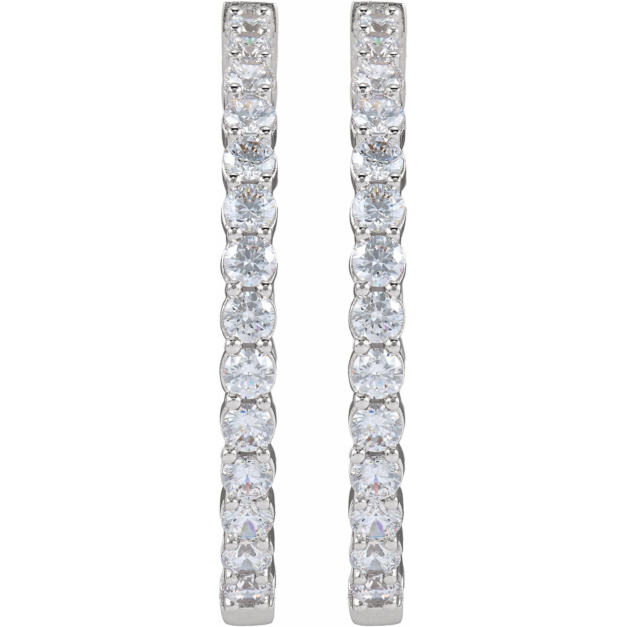 Diamond Hoop Earrings