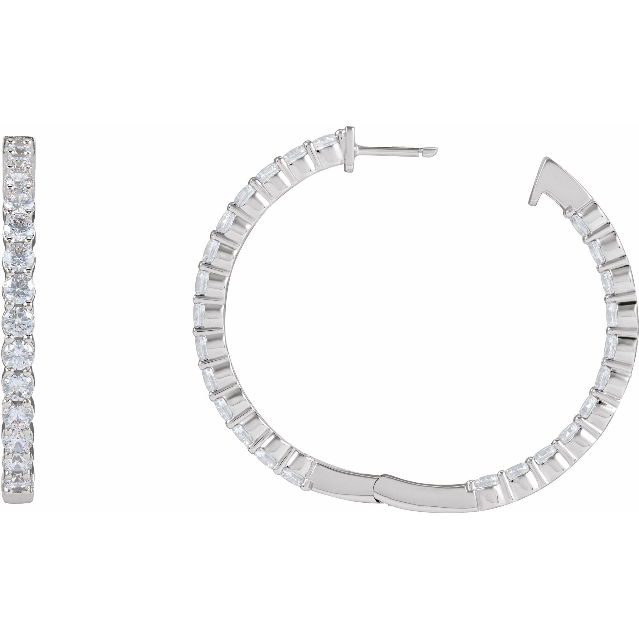 Diamond Hoop Earrings