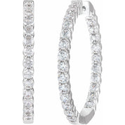 Diamond Hoop Earrings