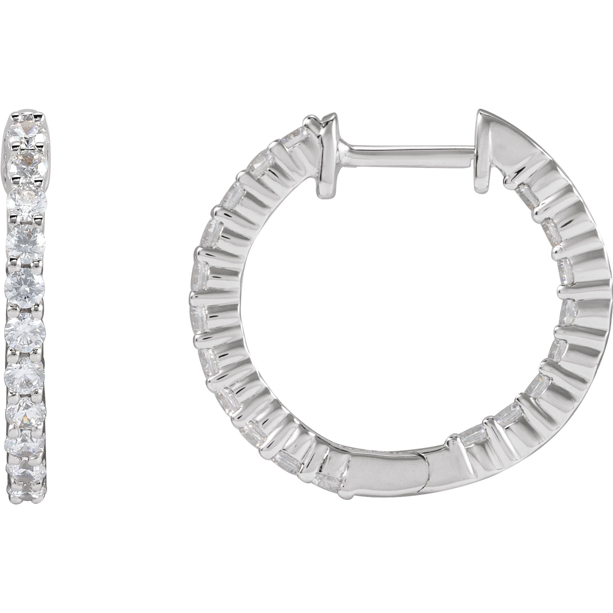 Diamond Hoop Earrings