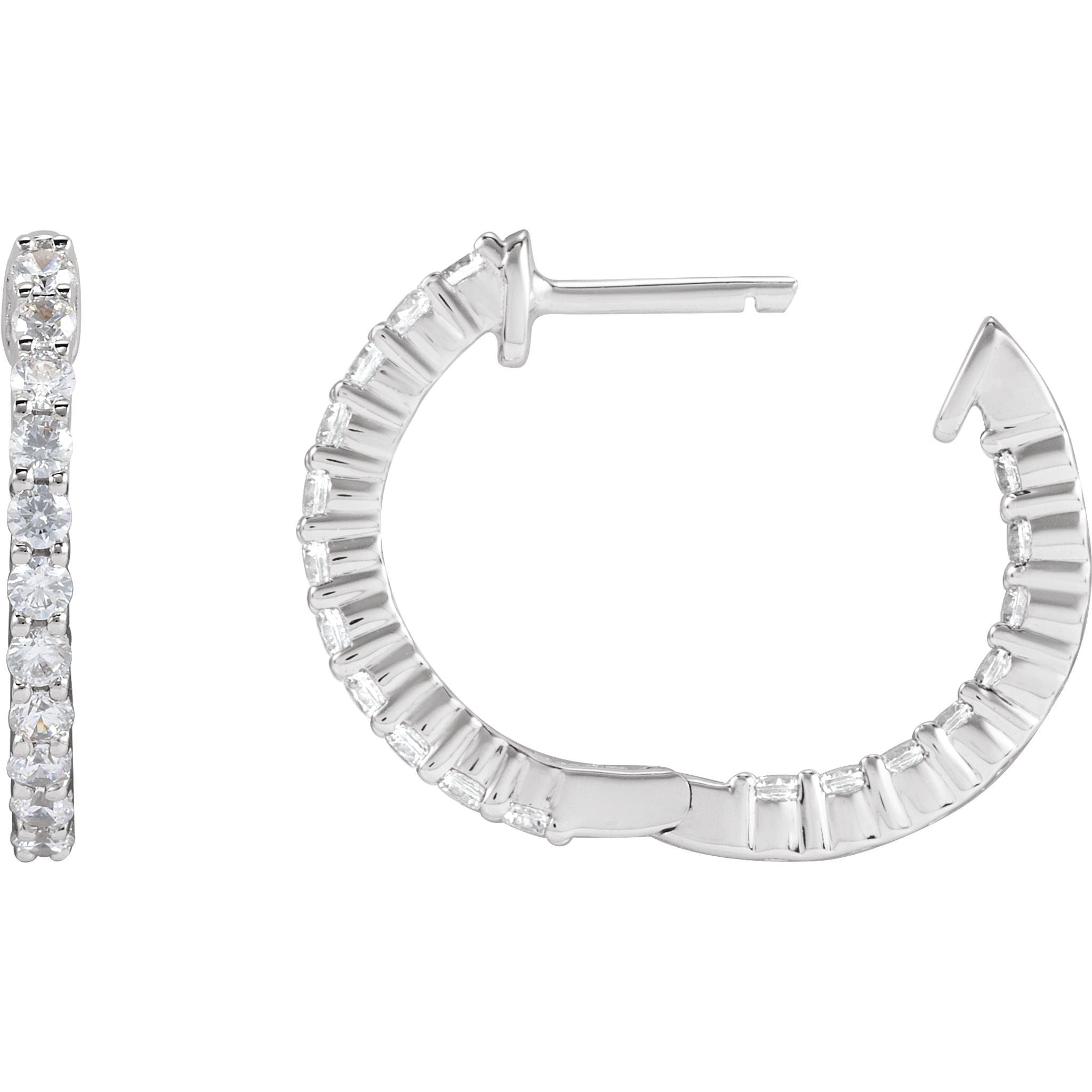 Diamond Hoop Earrings