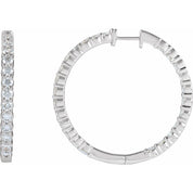 Diamond Hoop Earrings