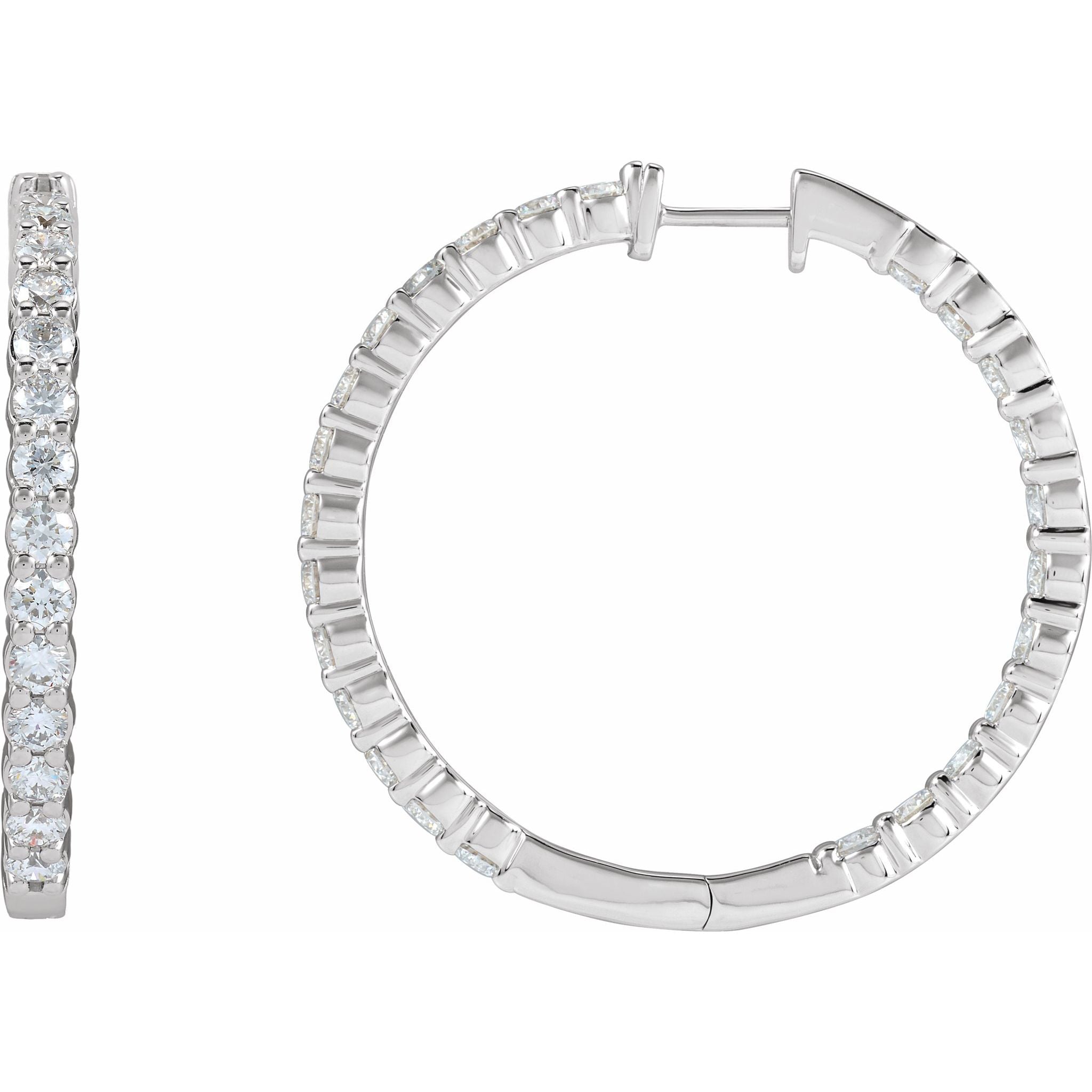 Diamond Hoop Earrings