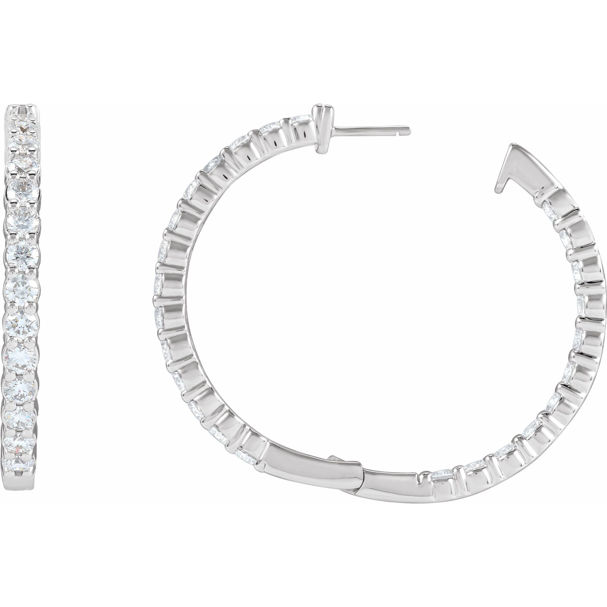 Diamond Hoop Earrings