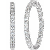 Diamond Hoop Earrings