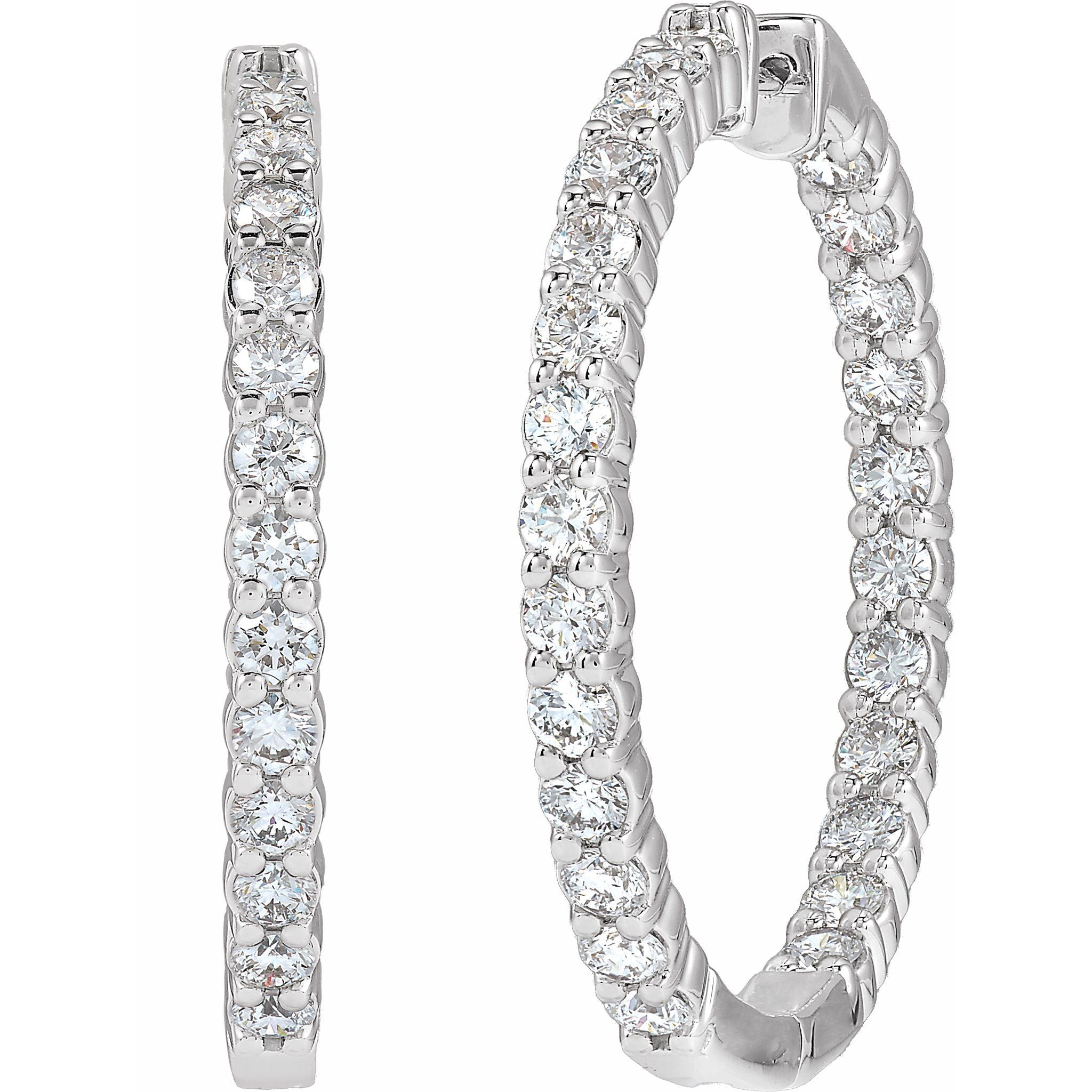 Diamond Hoop Earrings