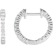 Diamond Hoop Earrings
