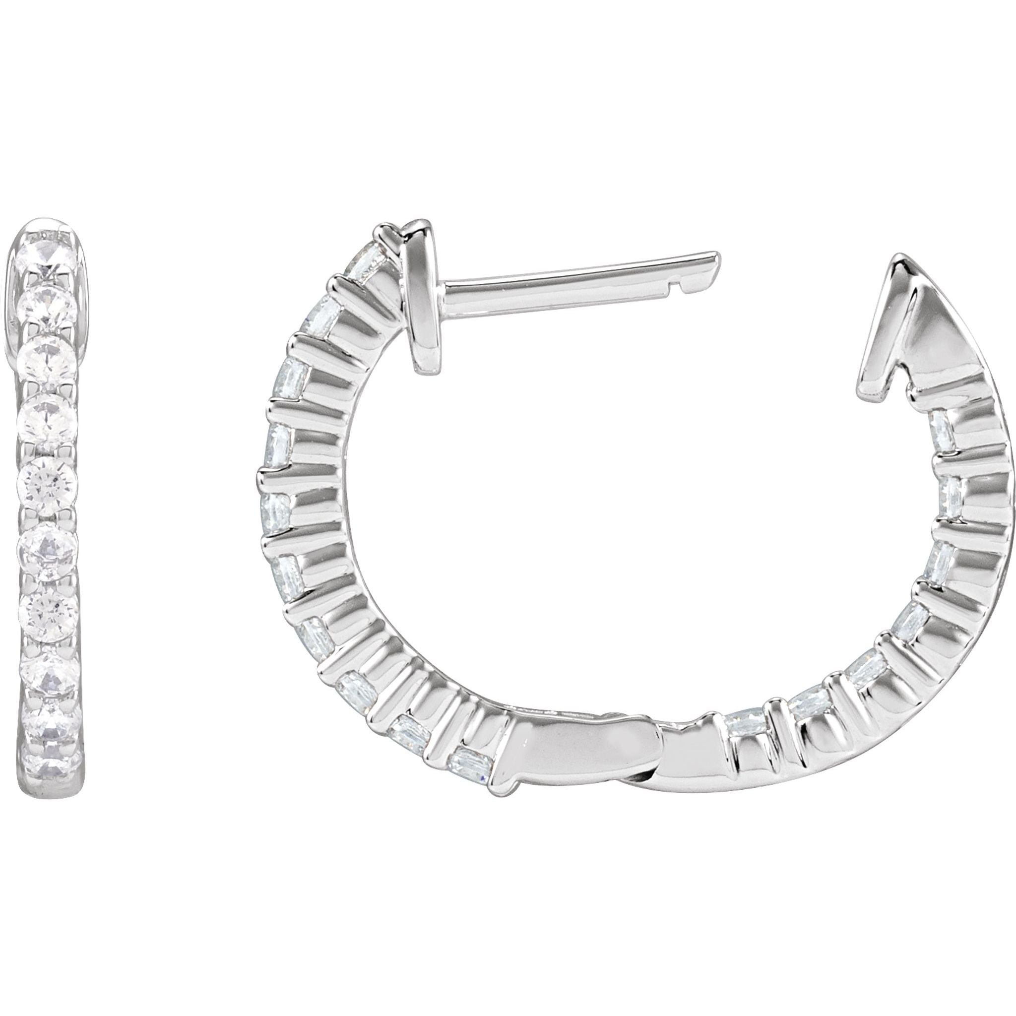 Diamond Hoop Earrings