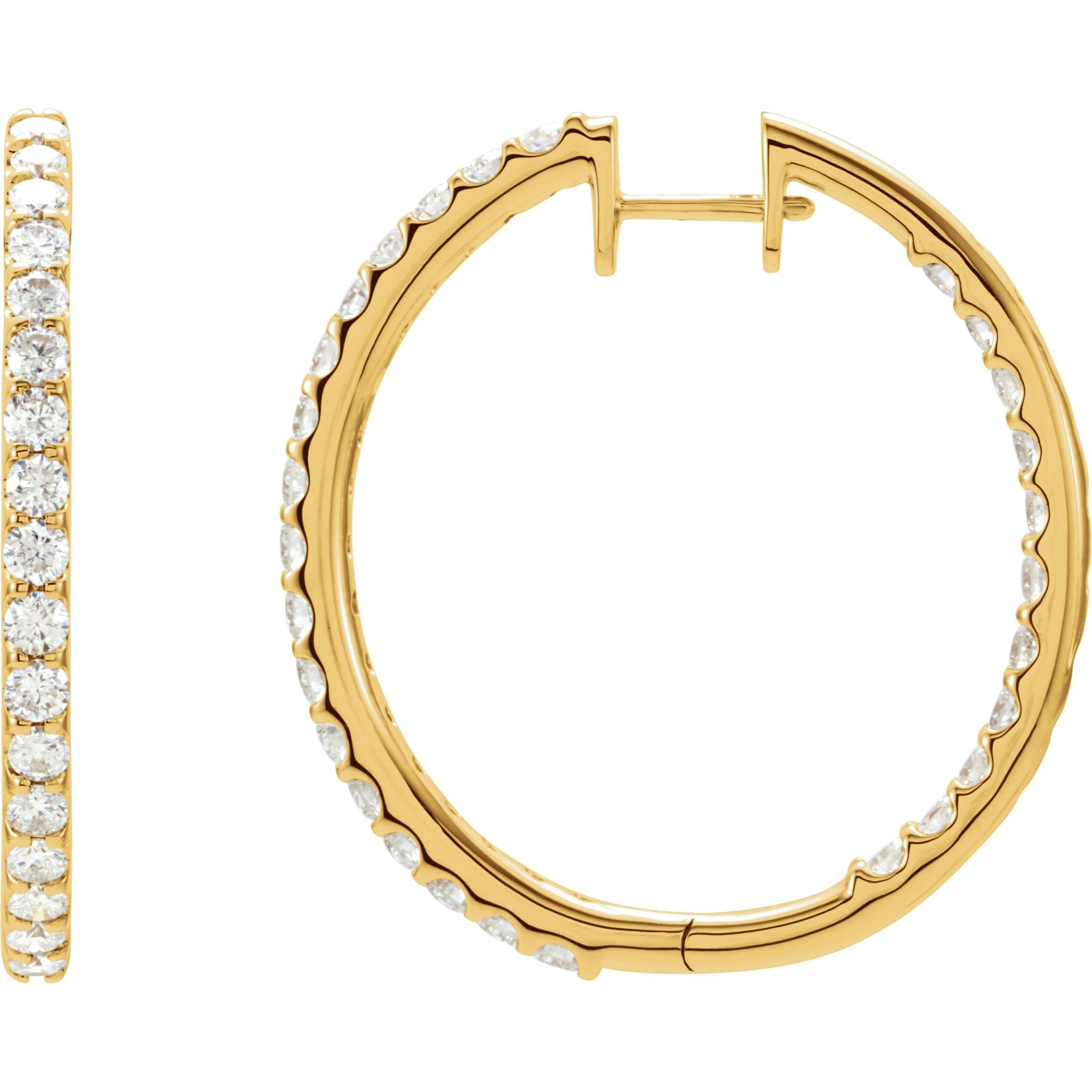 Diamond Hoop Earrings