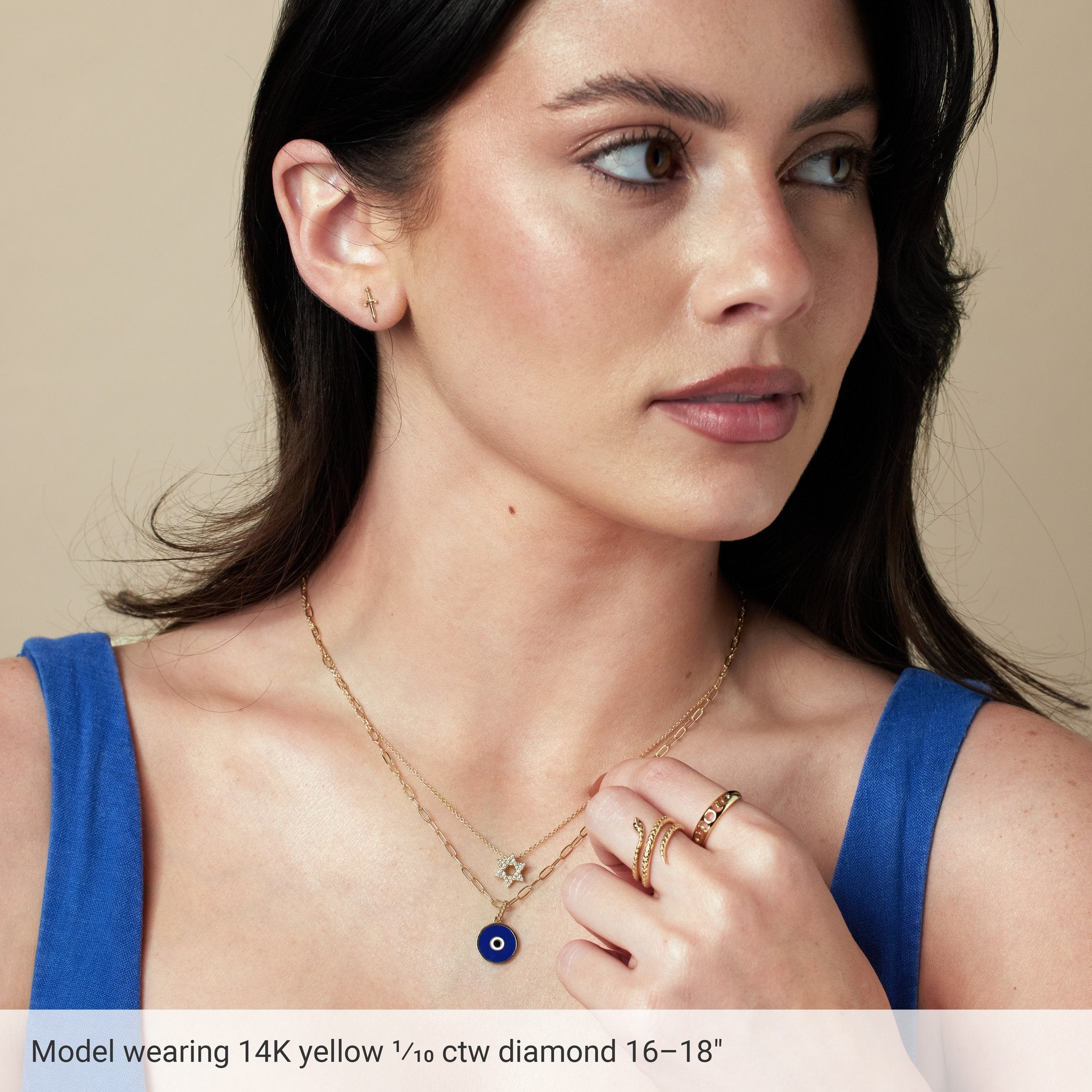 Star of David Diamond Necklace