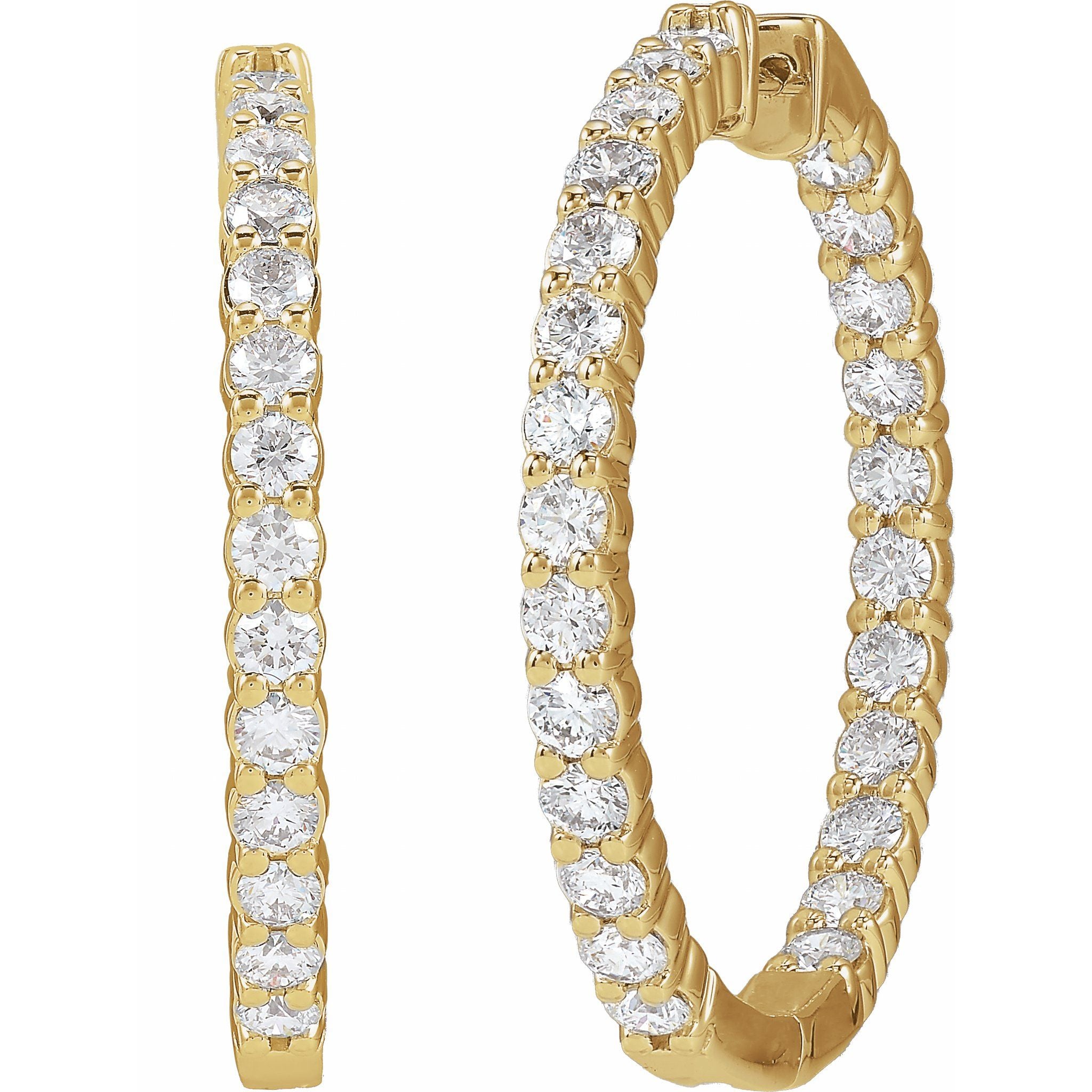 Diamond Hoop Earrings