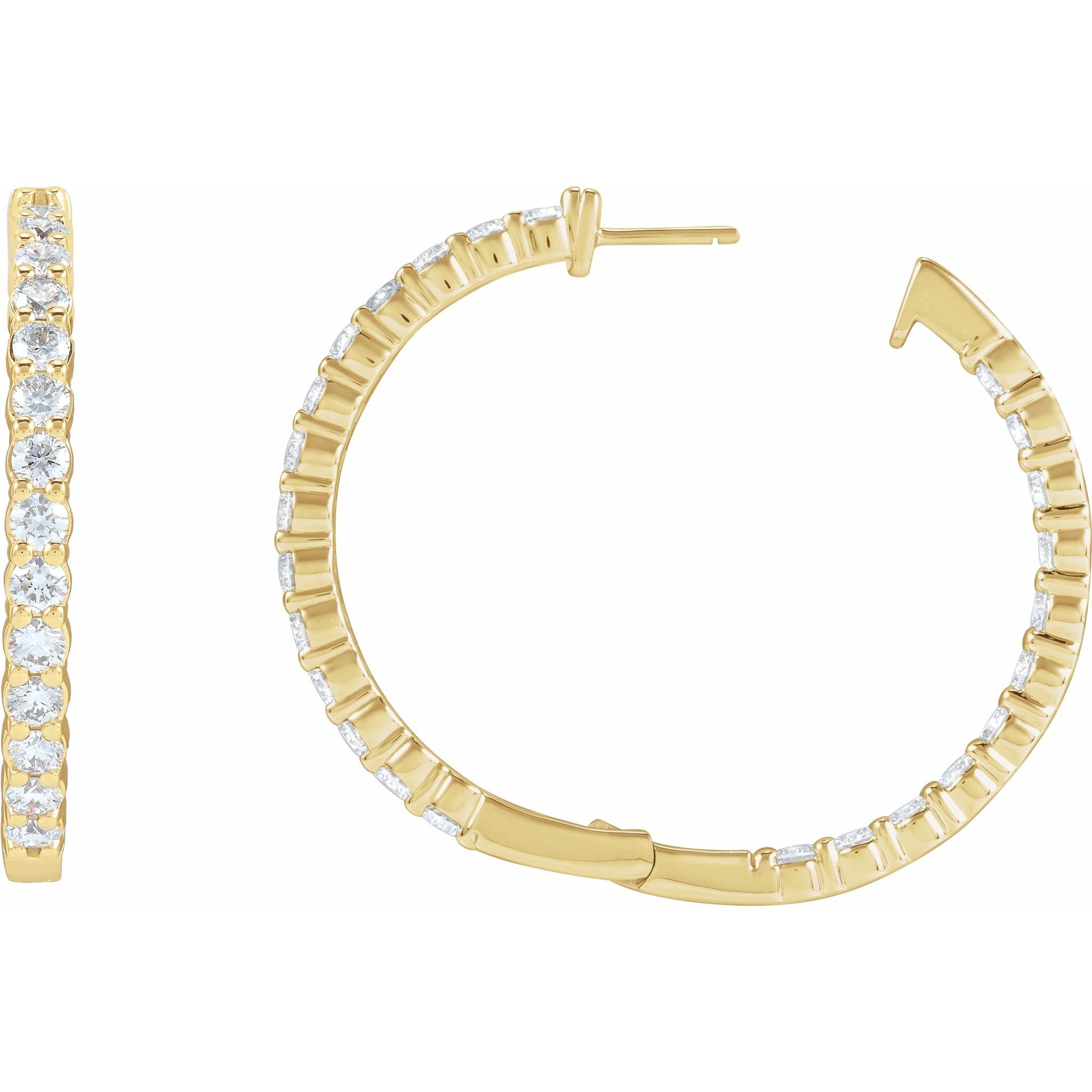Diamond Hoop Earrings