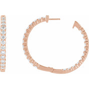 Diamond Hoop Earrings