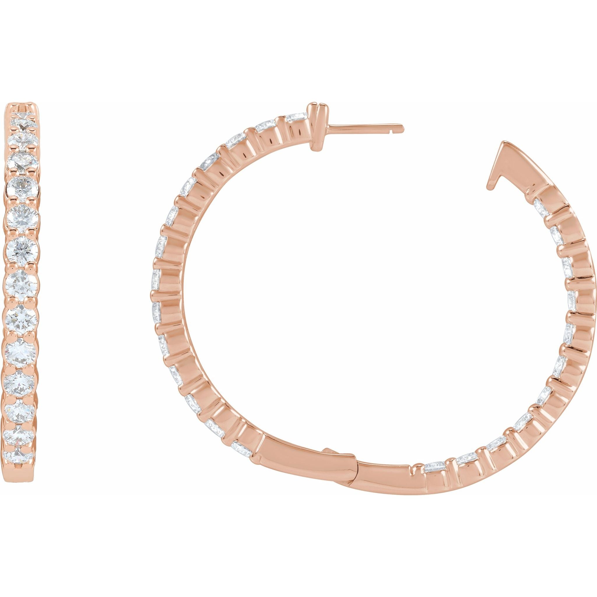 Diamond Hoop Earrings