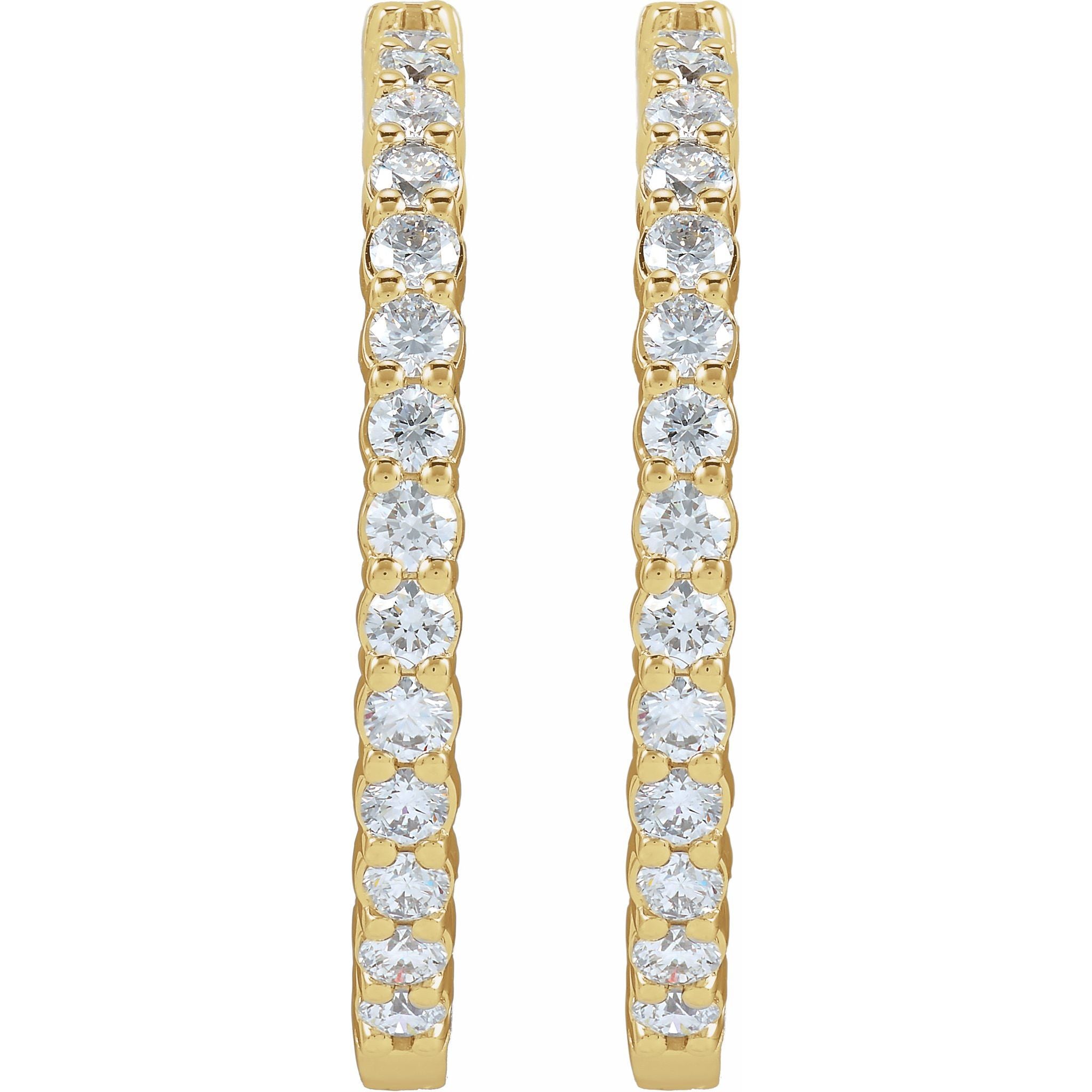 Diamond Hoop Earrings
