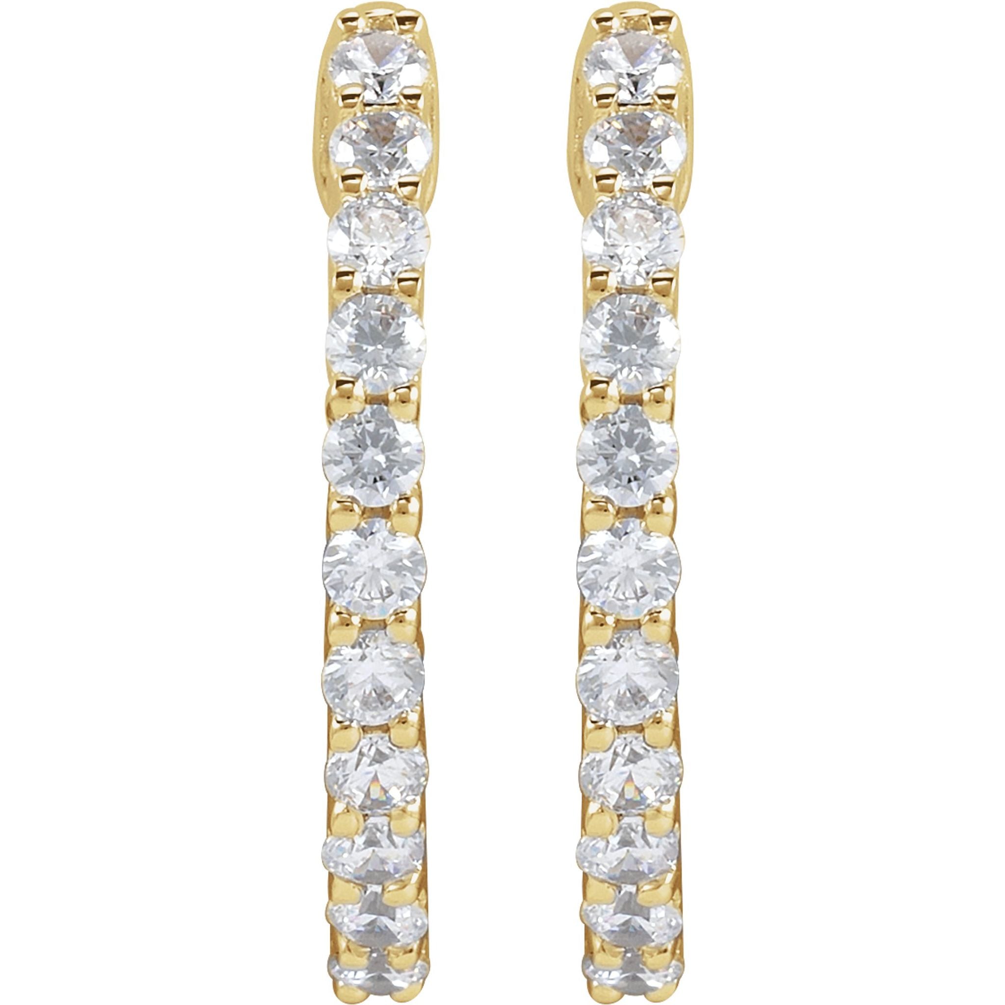 Diamond Hoop Earrings