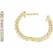 Diamond Hoop Earrings