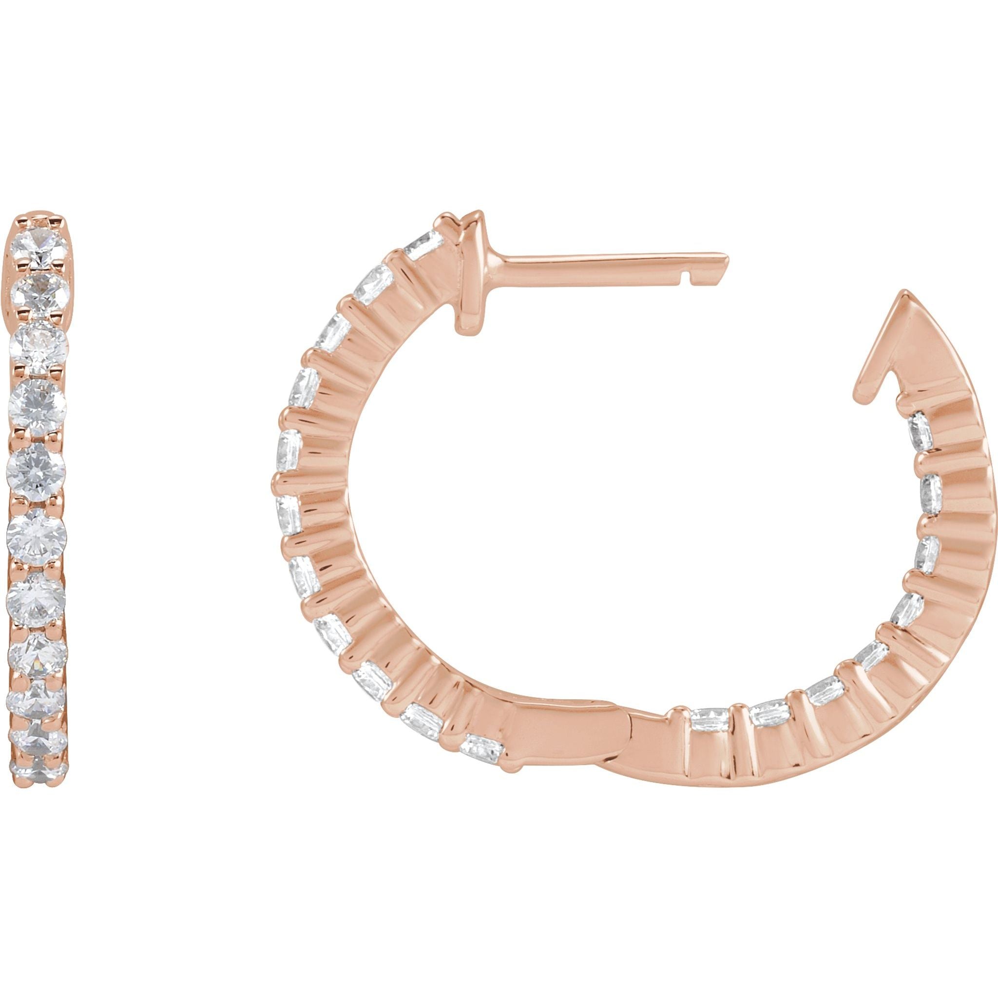 Diamond Hoop Earrings