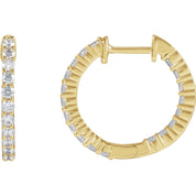 Diamond Hoop Earrings