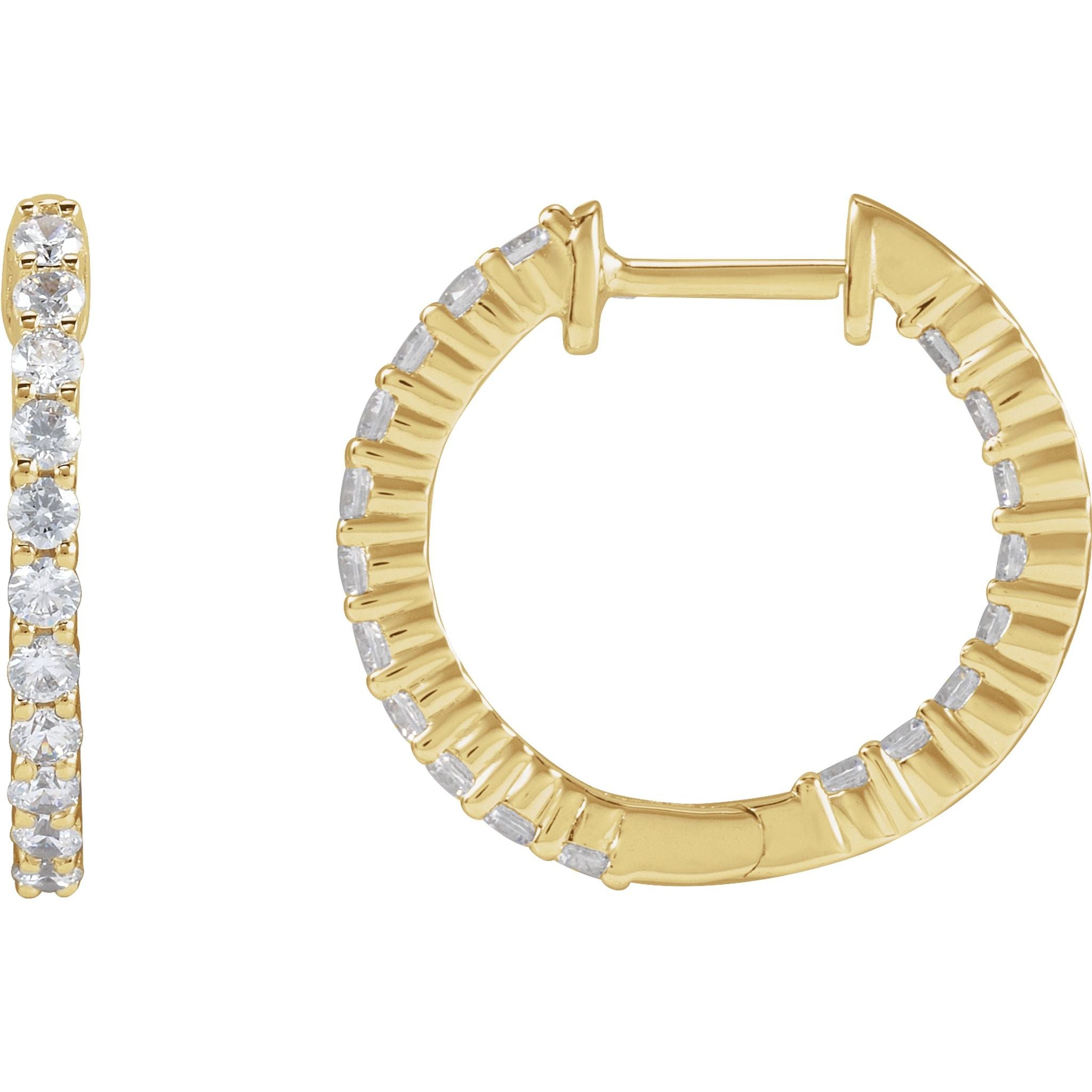 Diamond Hoop Earrings