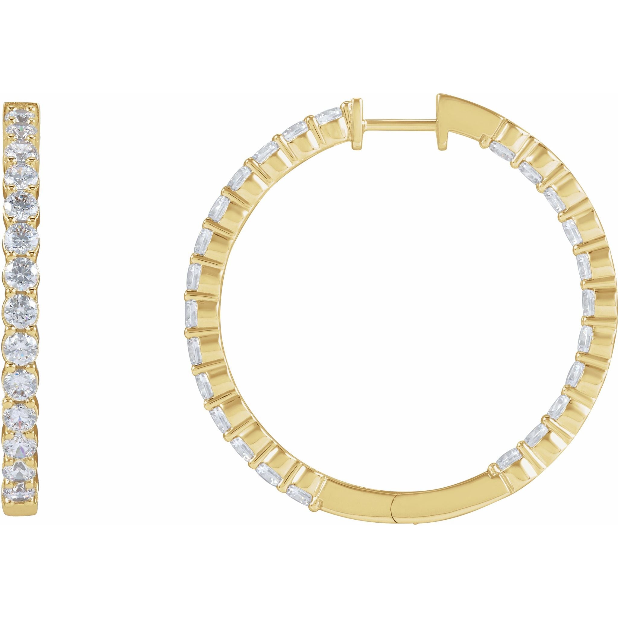 Diamond Hoop Earrings