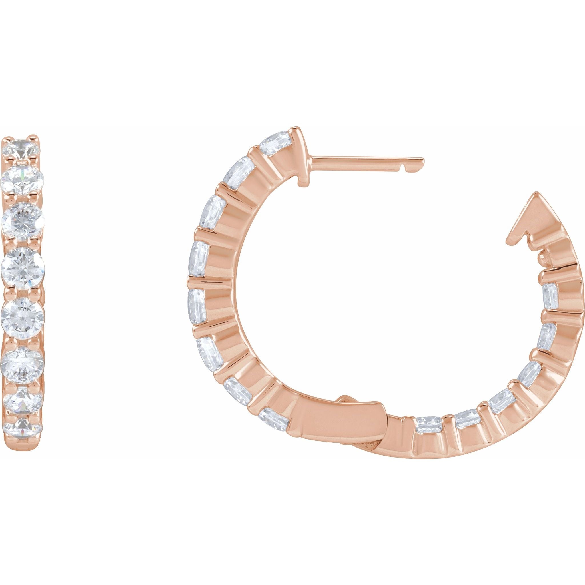 Diamond Hoop Earrings