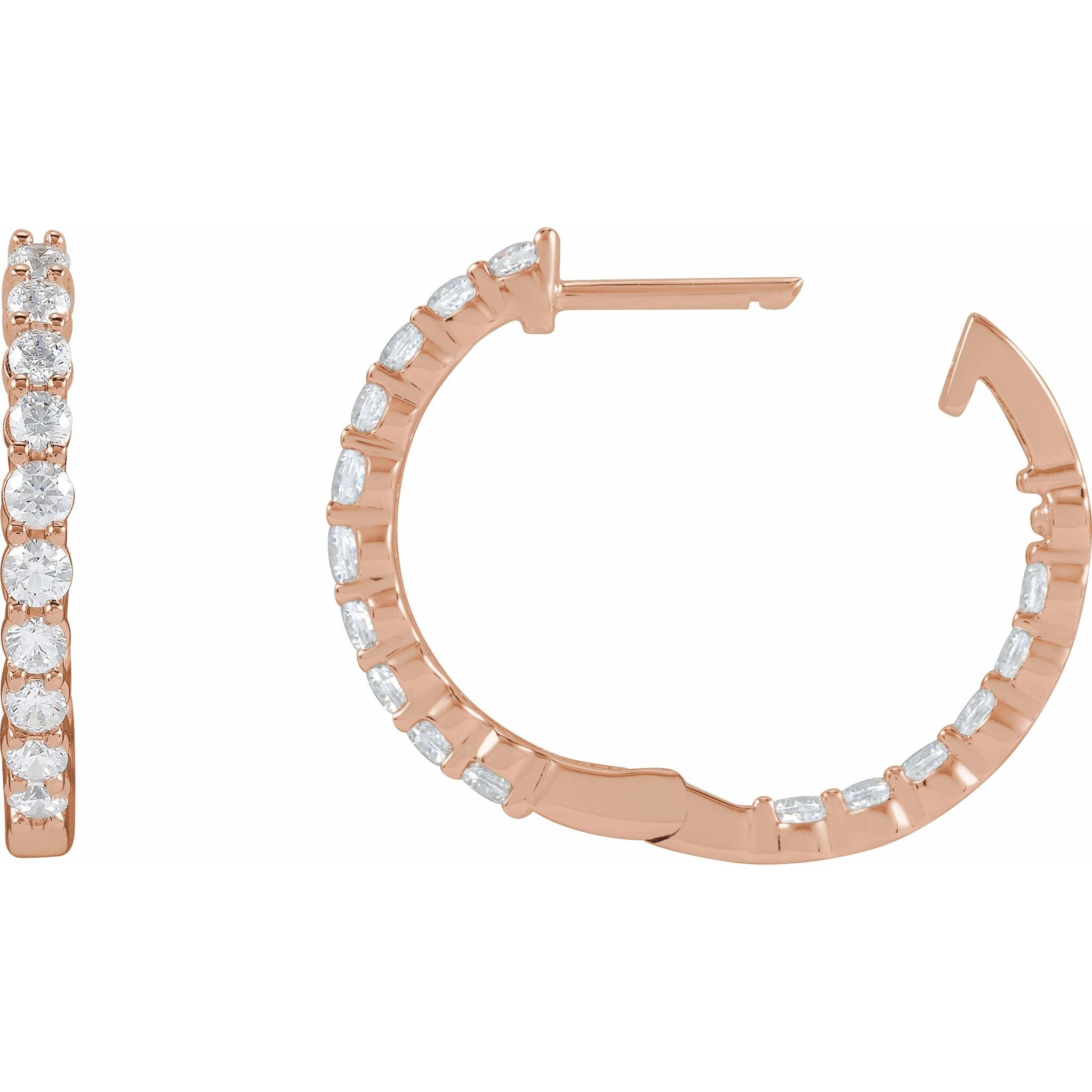 Diamond Hoop Earrings