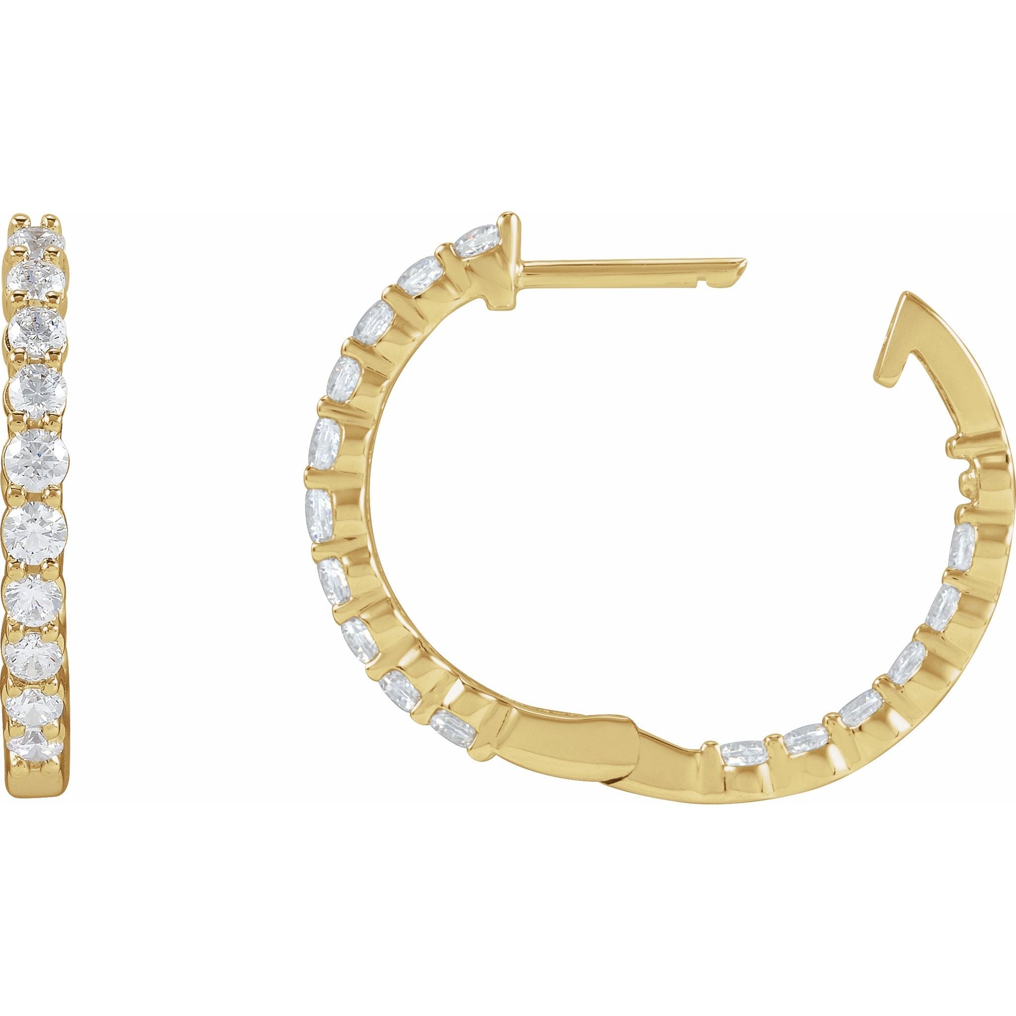 Diamond Hoop Earrings