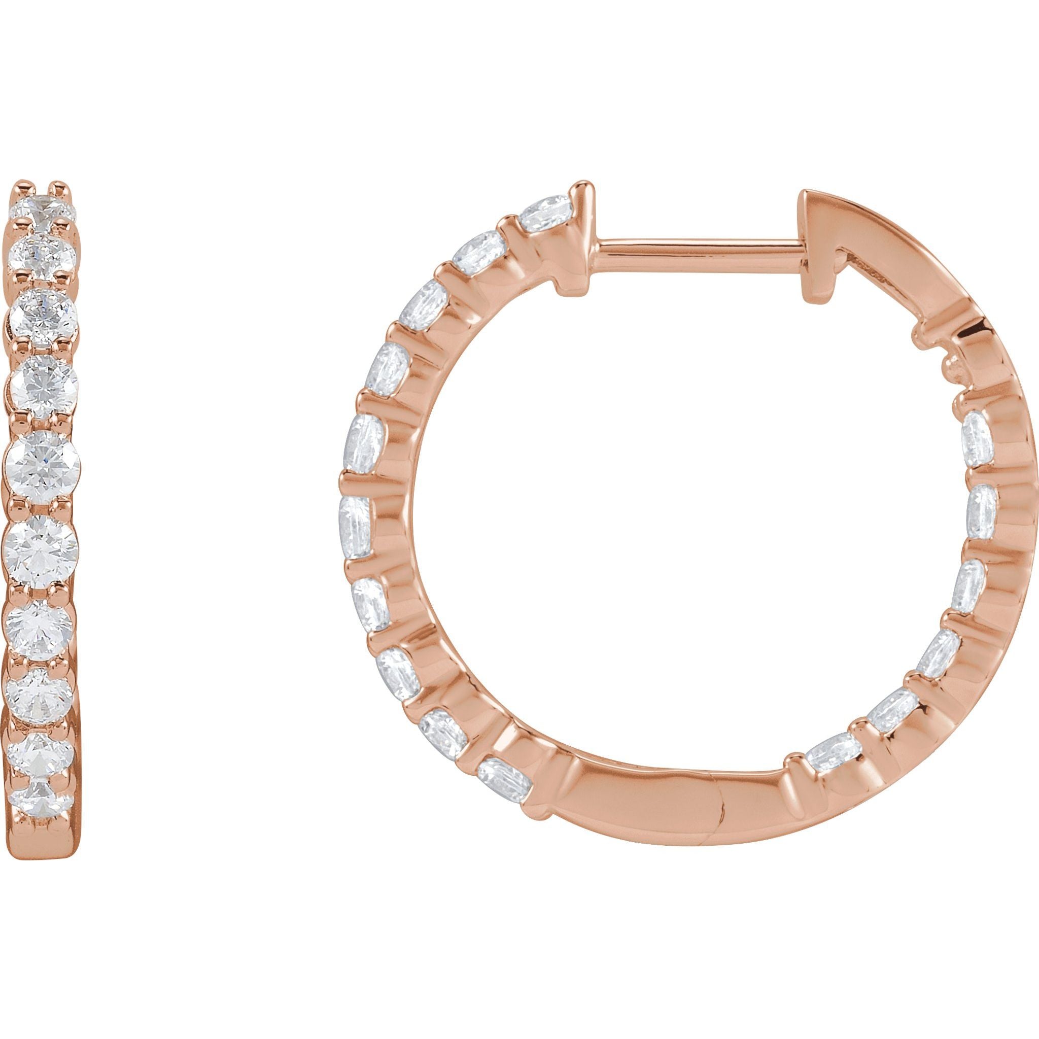 Diamond Hoop Earrings
