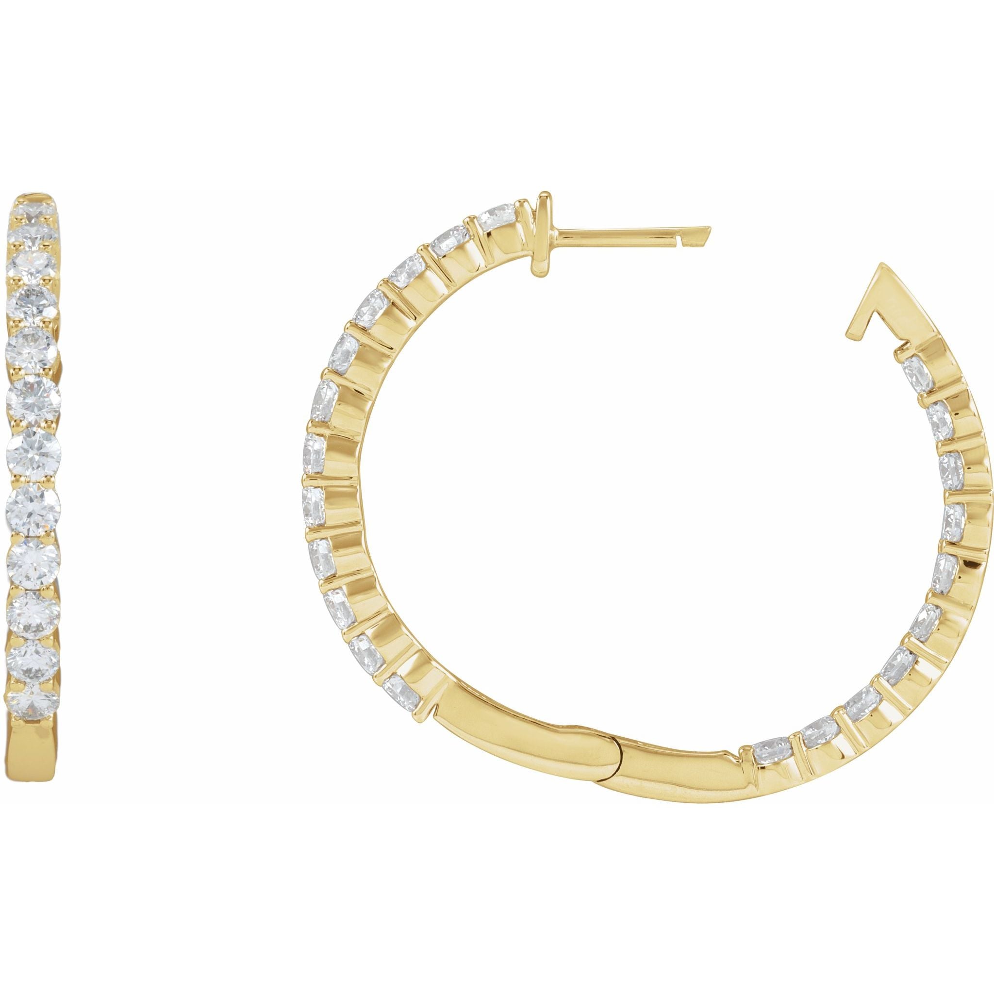 Diamond Hoop Earrings