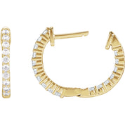 Diamond Hoop Earrings