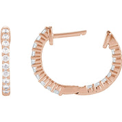 Diamond Hoop Earrings