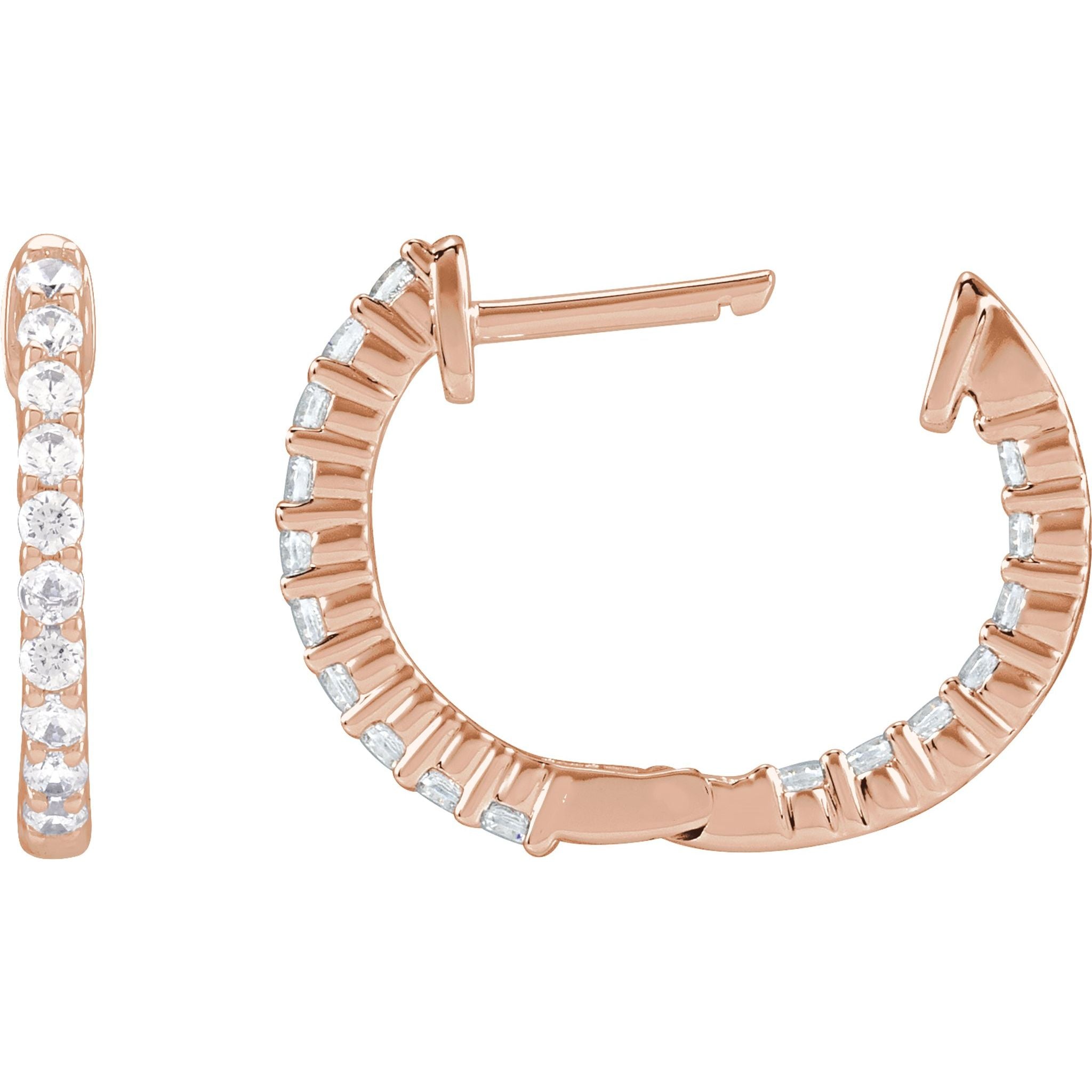 Diamond Hoop Earrings